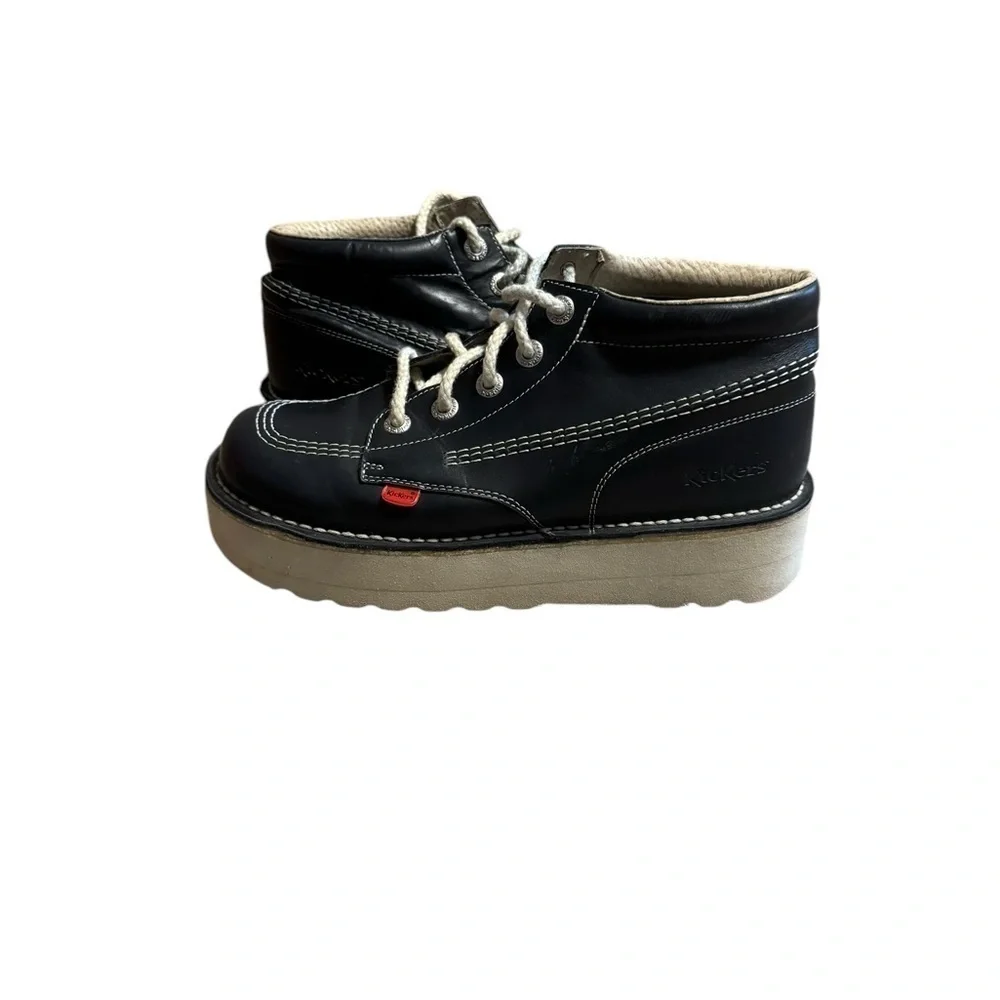 Kickers Opaah Vintage Platform Navy Lace Up Unisex High Top Shoes Men’s Size 41